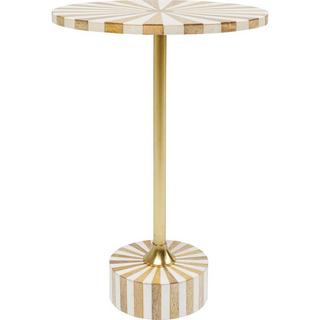 KARE Design Domero Cirque tavolino bianco oro rotondo 40  