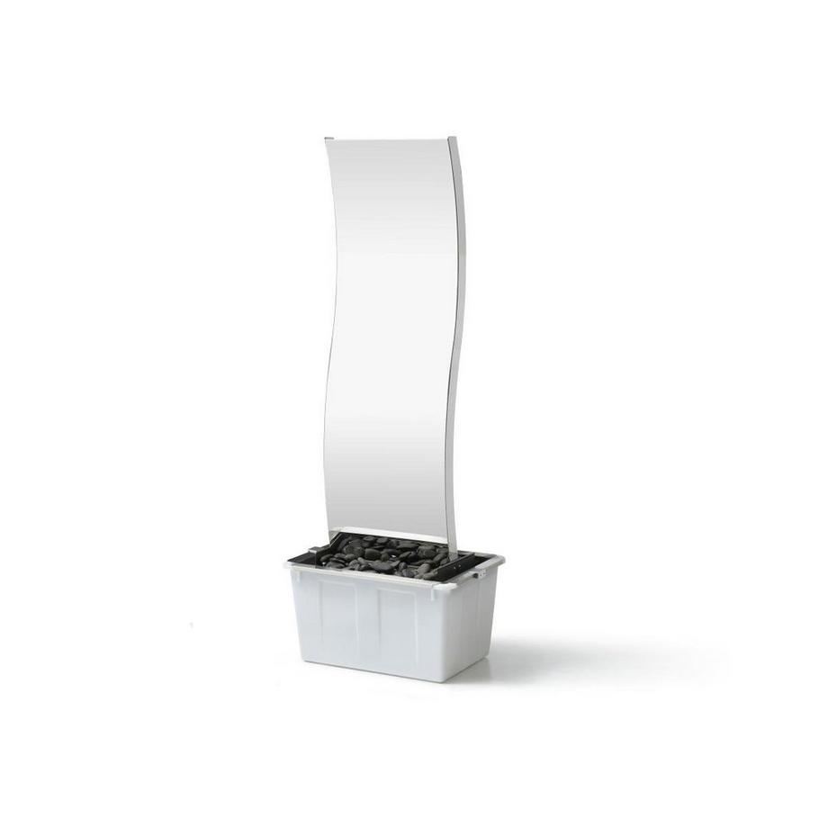 Vente-unique Fontaine d'extérieur vague en acier inoxydable - H.130 cm - Argenté - HOKI  