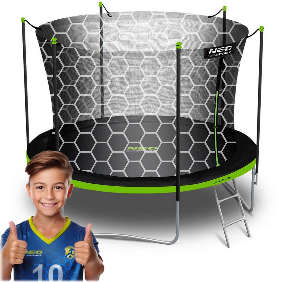 B2X  6ft/183cm Gartentrampolin mit Innennetz und Leiter Neo-Sport 
