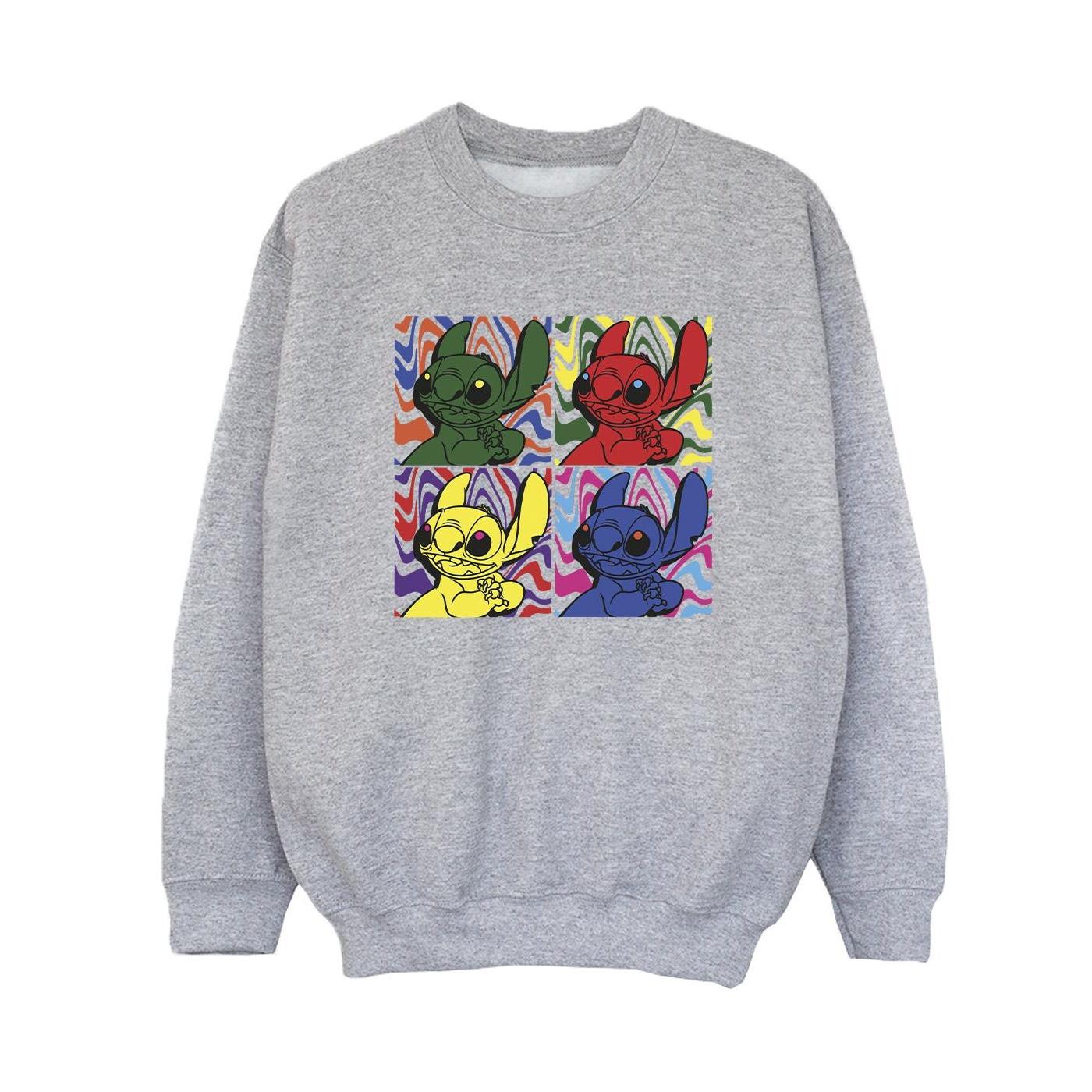 Image of Lilo & Stitch Pop Art Sweatshirt Unisex Grau 152-158