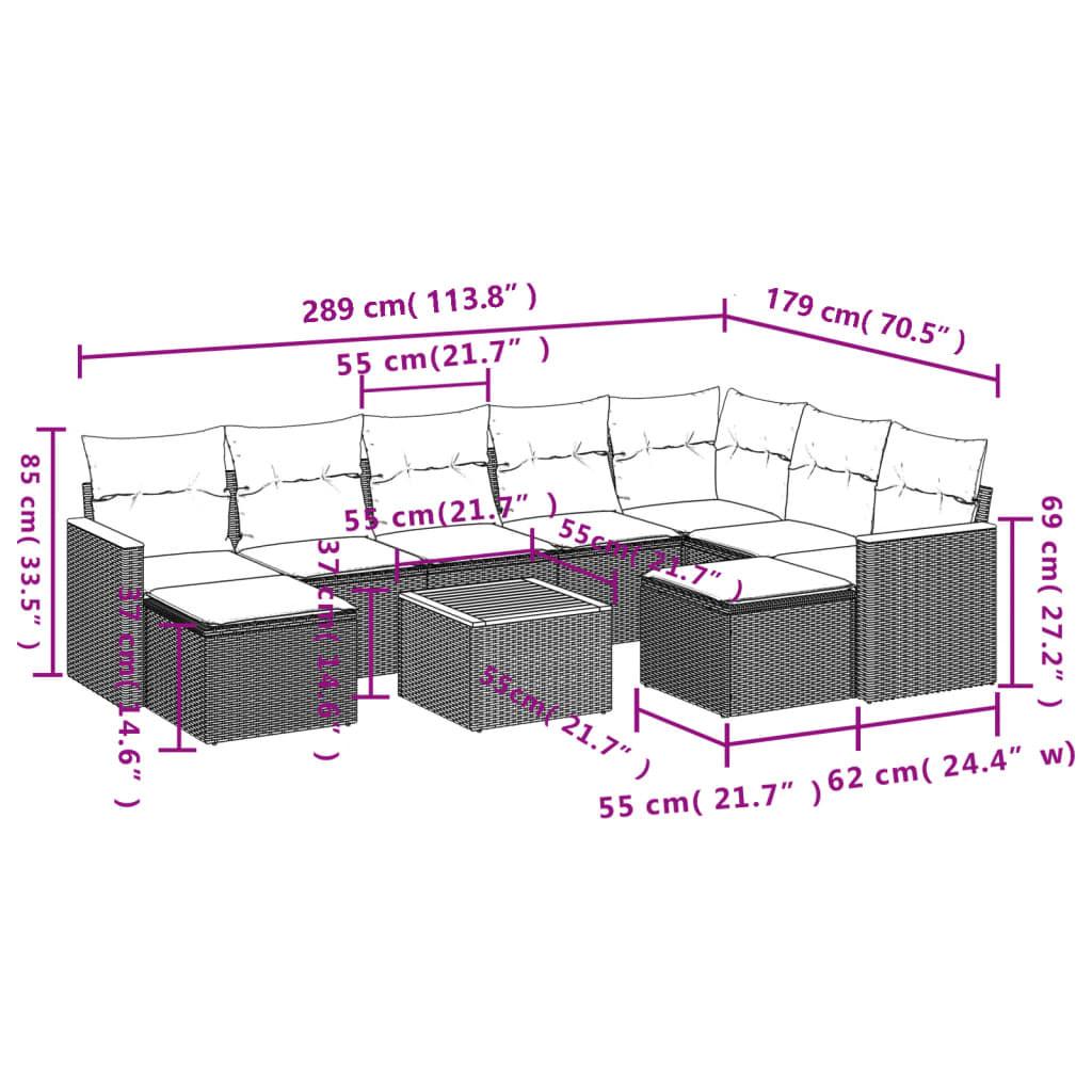 VidaXL Garten sofagarnitur poly-rattan  