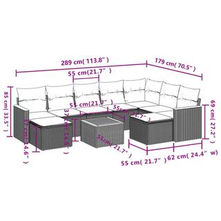 VidaXL Garten sofagarnitur poly-rattan  