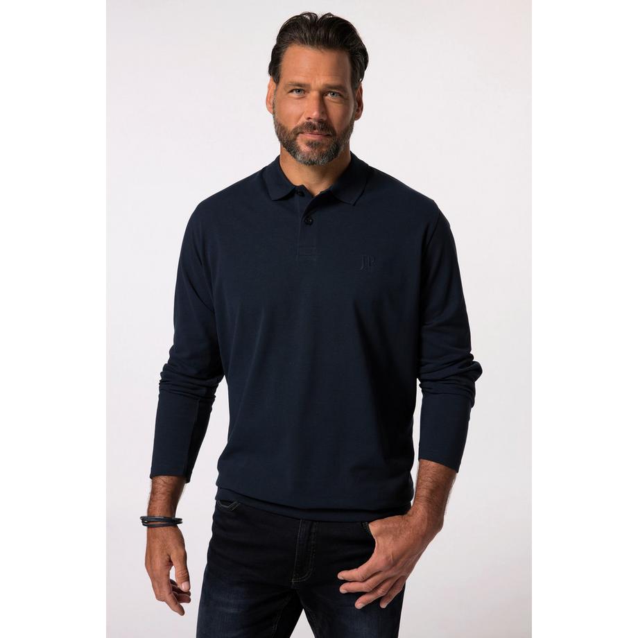 JP1880 Basic Langarm Piqué Poloshirt Bauchfit  