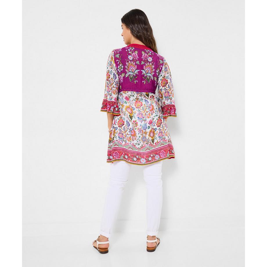 Joe Browns Robe Tunique Style Boho avec Bordure en Dentelle  