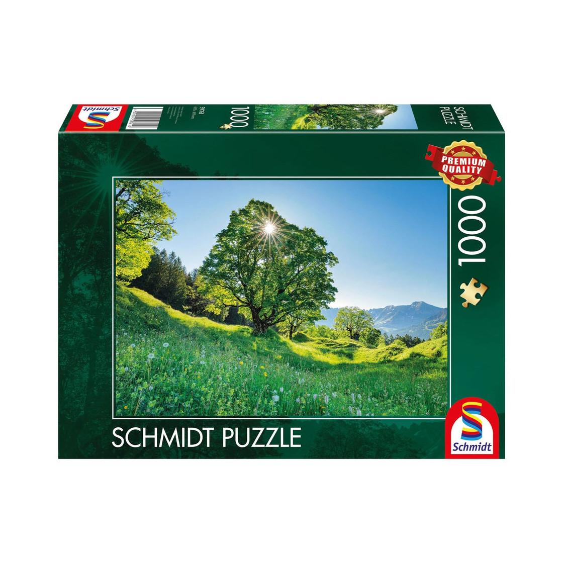 Image of Puzzle Berg-Ahorn im Sonnenlicht St. Gallen, Schweiz (1000Teile)