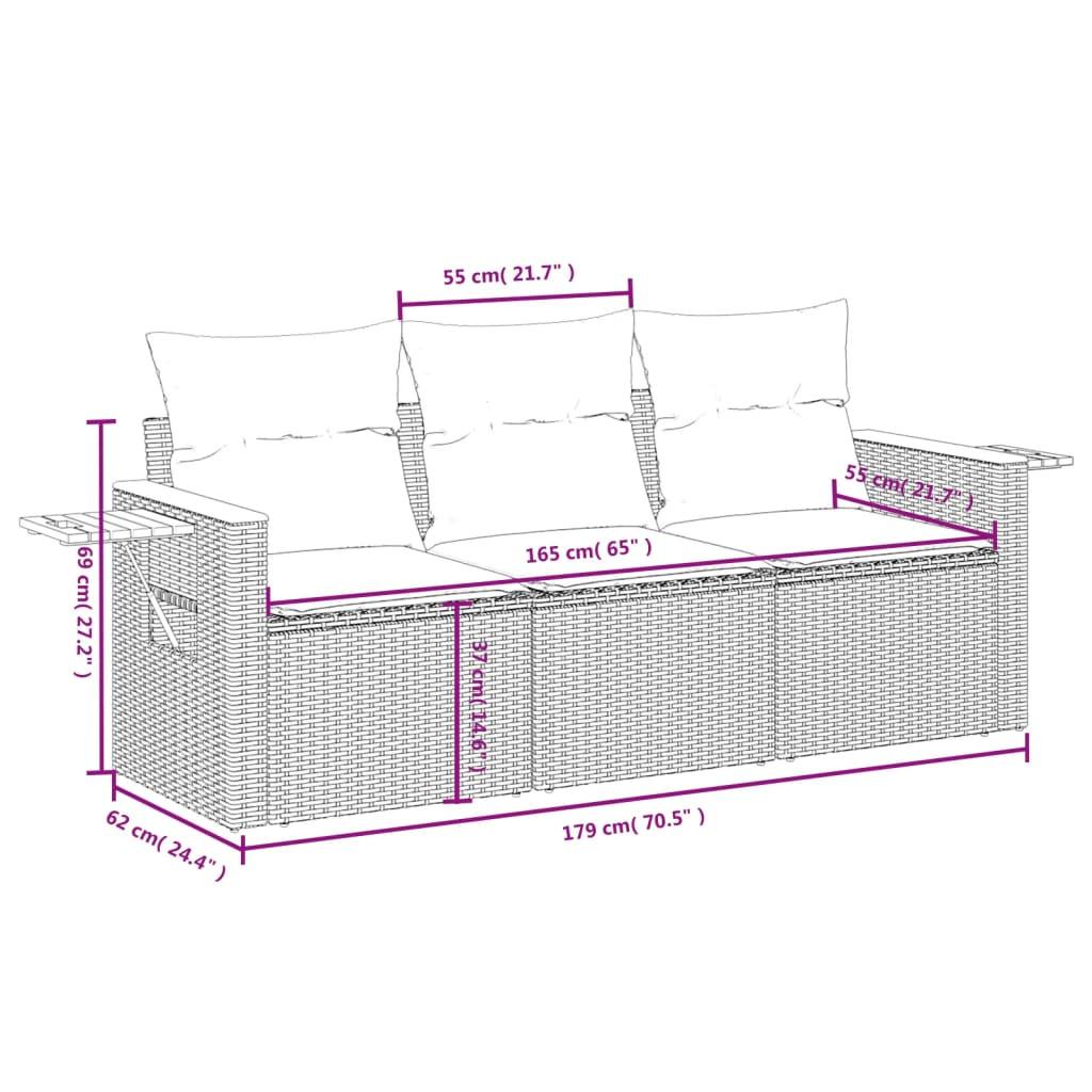 VidaXL Garten sofagarnitur poly-rattan  