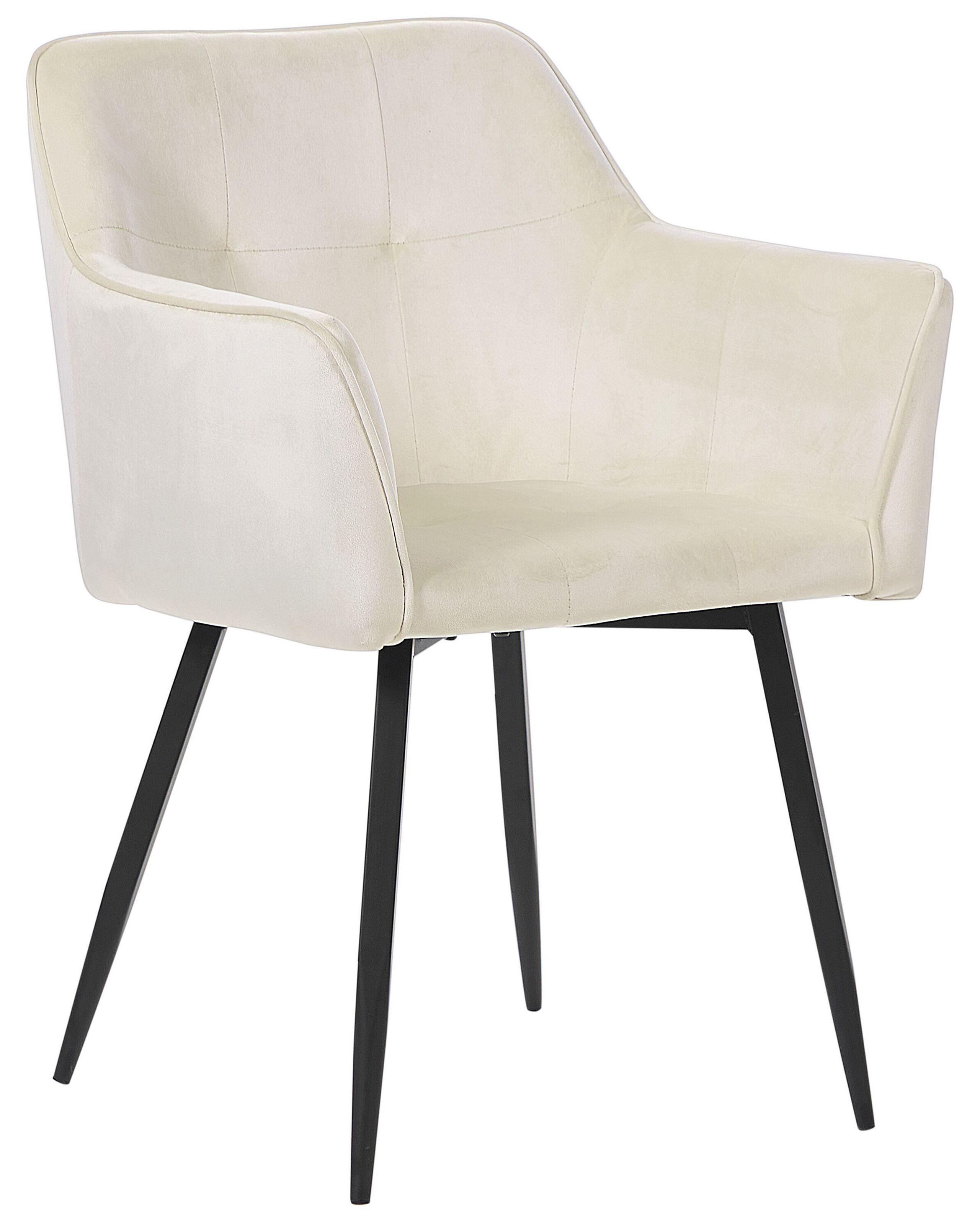 Beliani Chaise de salle à manger en Velours Moderne JASMIN  