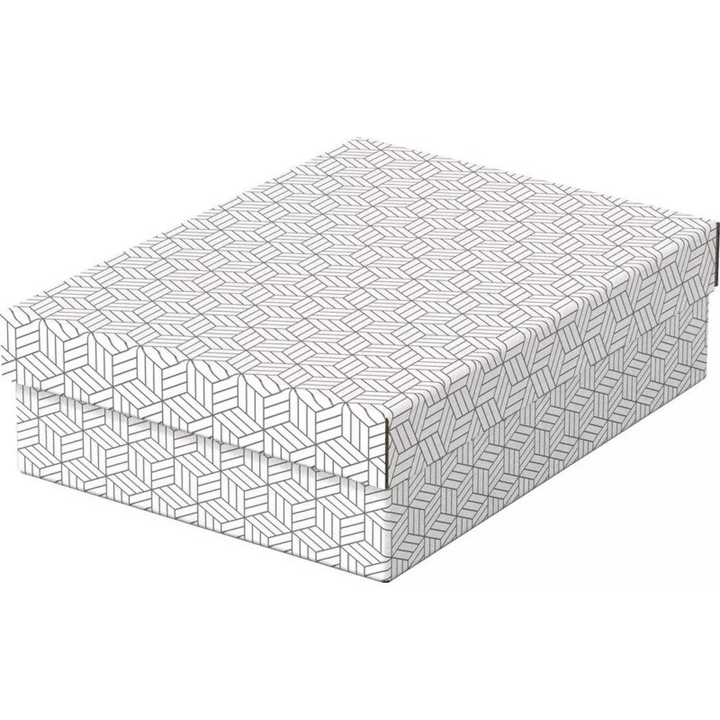 Esselte Home Storage and Gift Box Medium White Pack of 3 628284