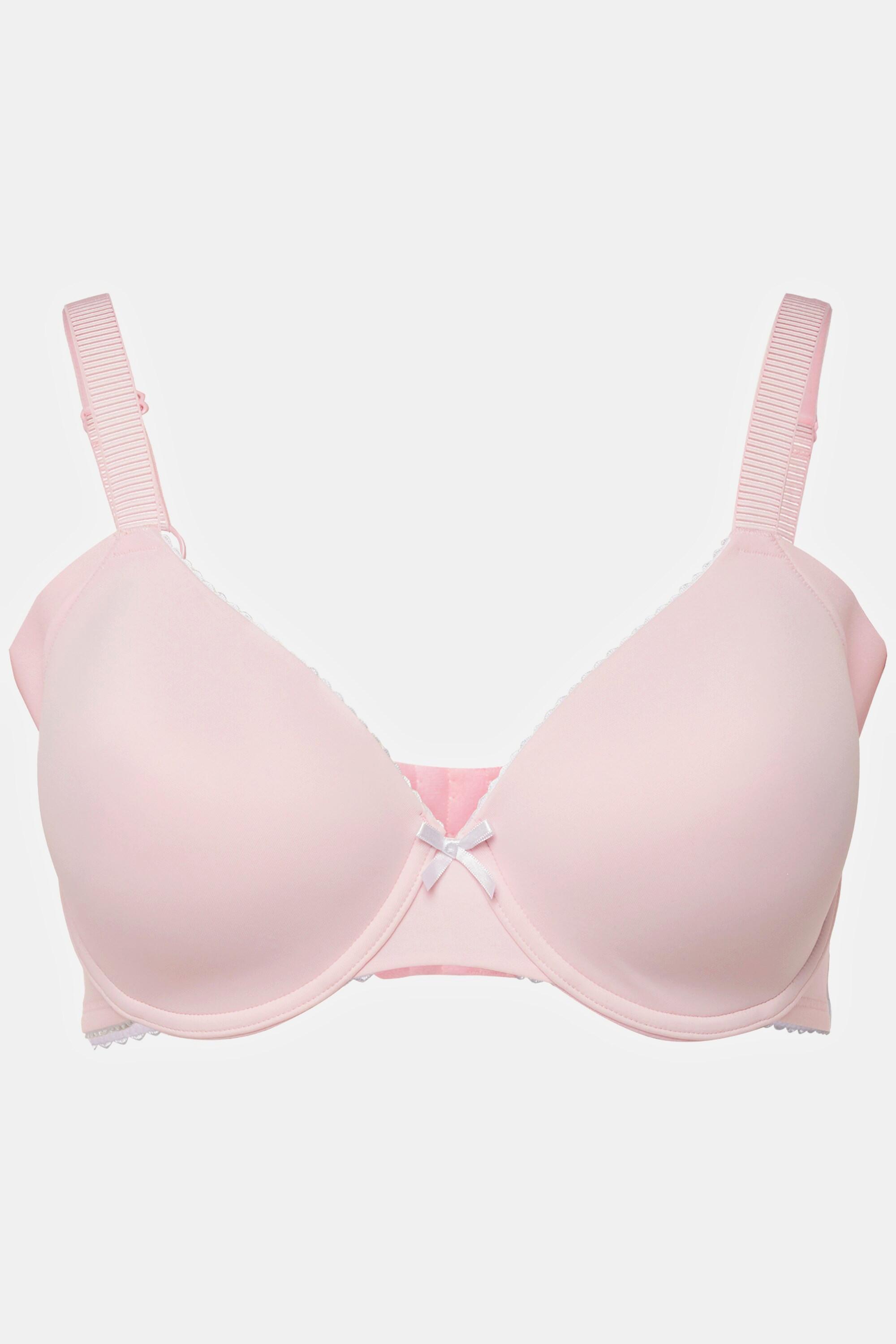 Ulla Popken  Reggiseno con ferretto, orli decorativi e coppe morbide, coppa B/E 