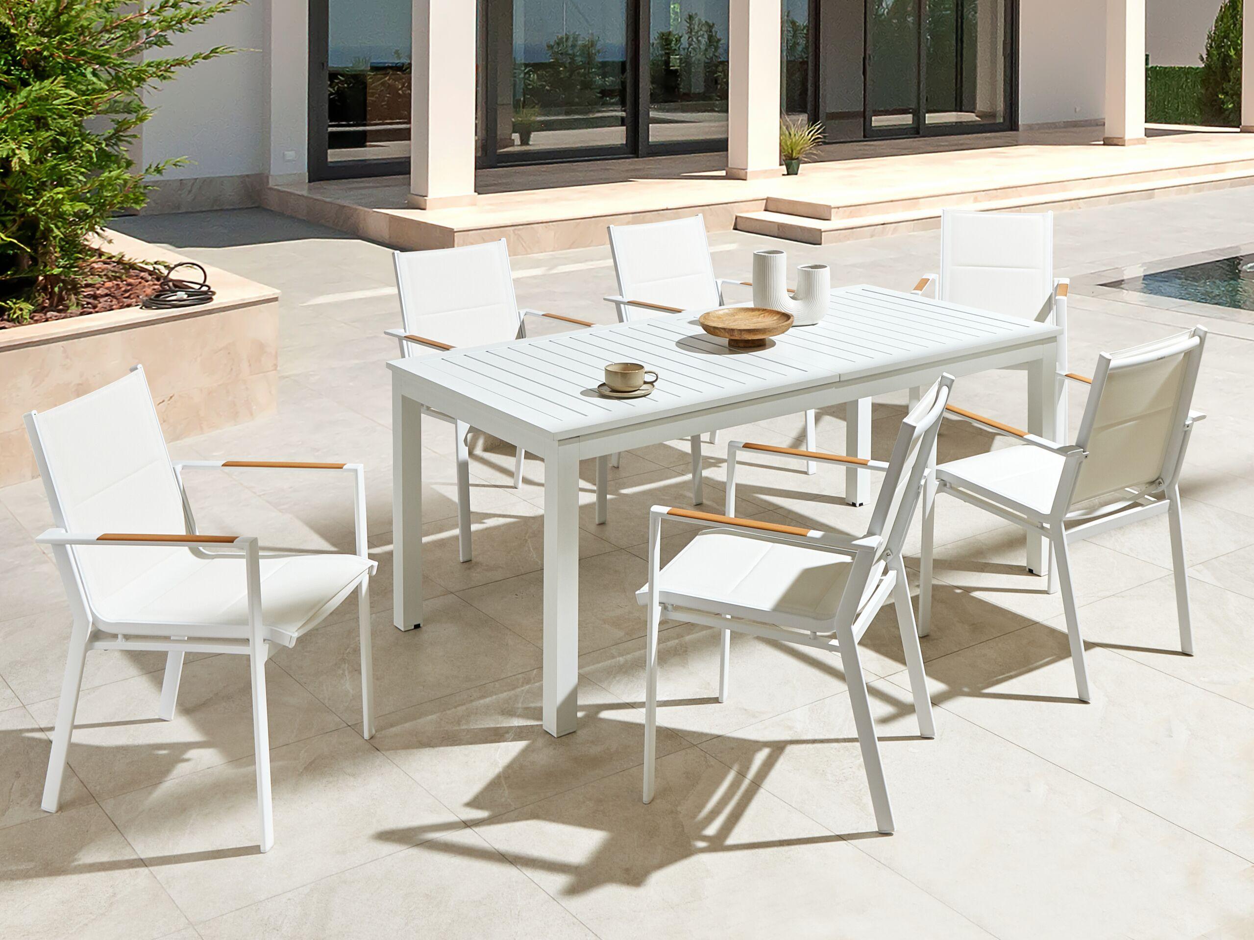 Beliani Table de jardin en Aluminium Moderne SKALOMA  