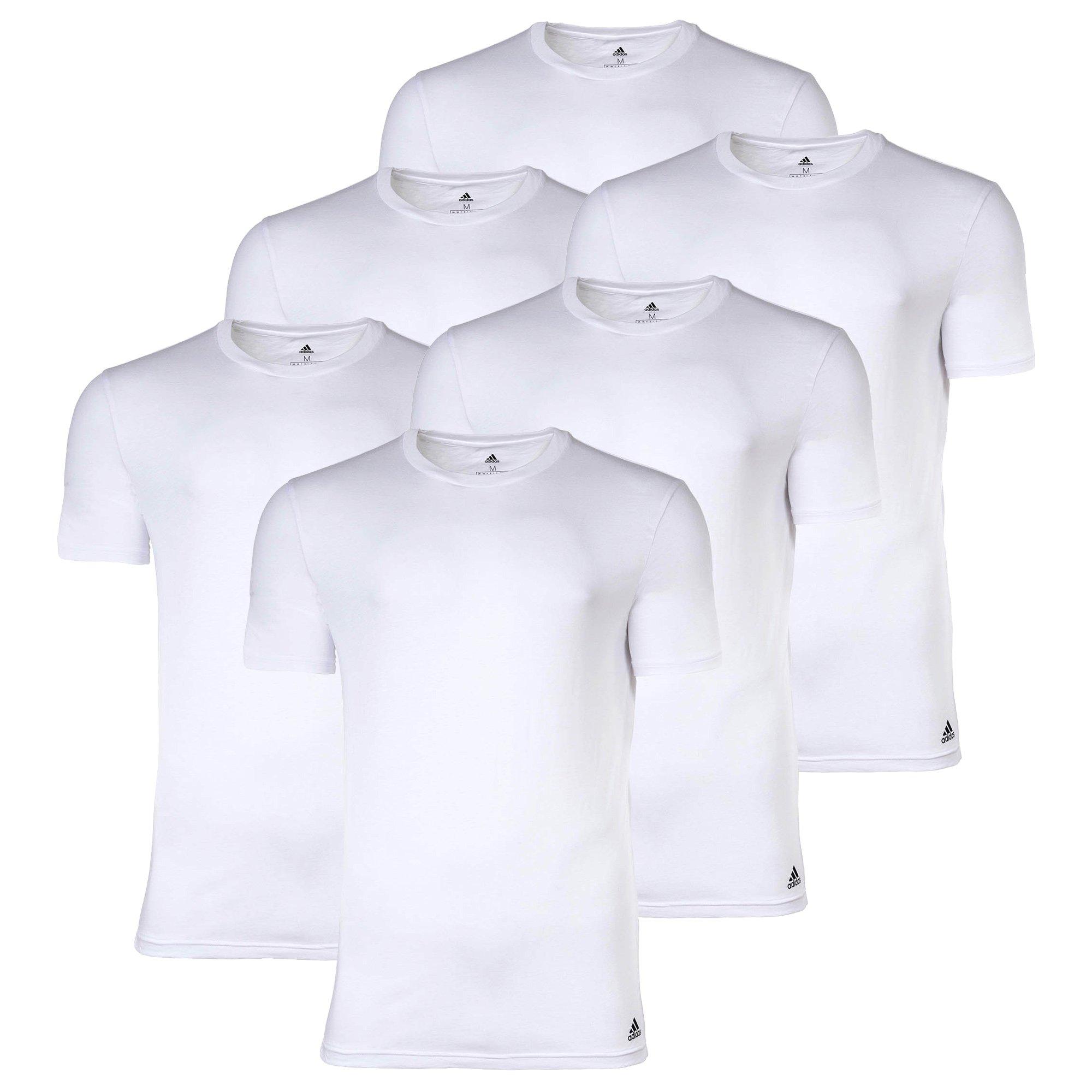 Image of adidas T-shirt, 6er Pack Herren Weiss L