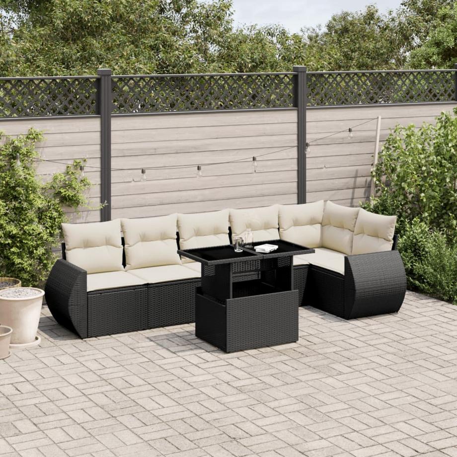 VidaXL Ensemble de canapés de jardin rotin synthétique  