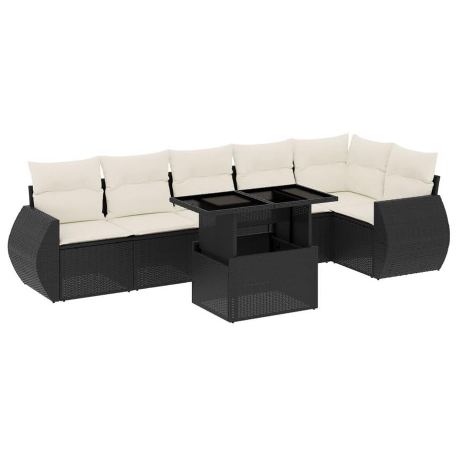 Ensemble de canapés de jardin rotin synthétique