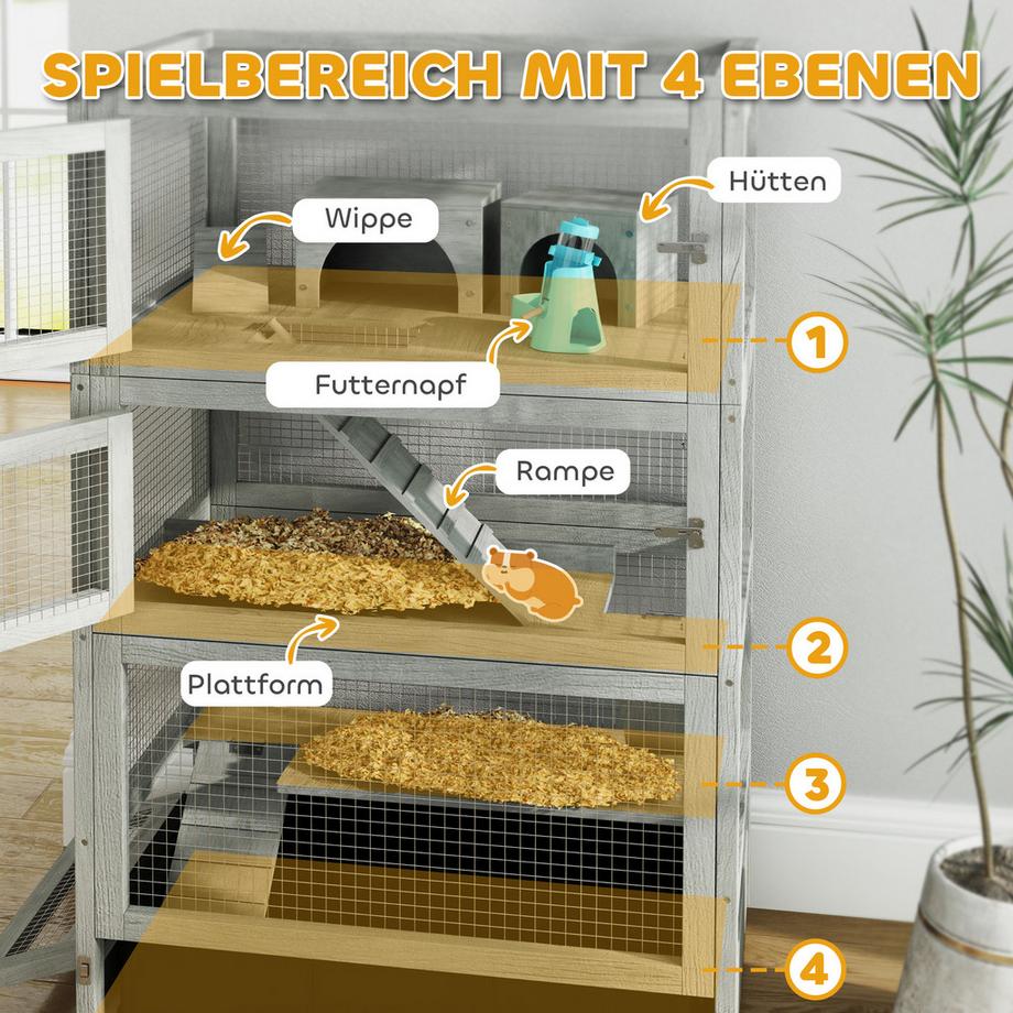 PawHut  Zwerghamsterkäfig 