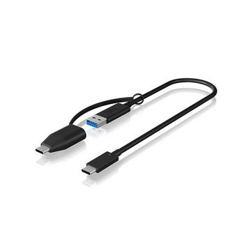 IB-CB033 cavo USB 0,35 m USB 3.2 Gen 2 (3.1 Gen 2) USB C USB A Nero