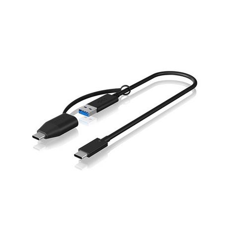 ICY Box  IB-CB033 cavo USB 0,35 m USB 3.2 Gen 2 (3.1 Gen 2) USB C USB A Nero 