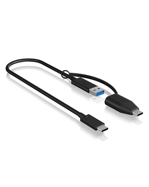 ICY Box  IB-CB033 cavo USB 0,35 m USB 3.2 Gen 2 (3.1 Gen 2) USB C USB A Nero 