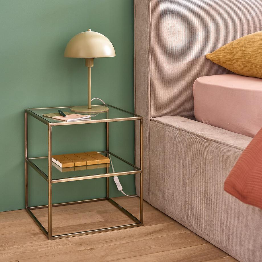 La Redoute Intérieurs Nachttisch Luxore mit zwei Ablagen  