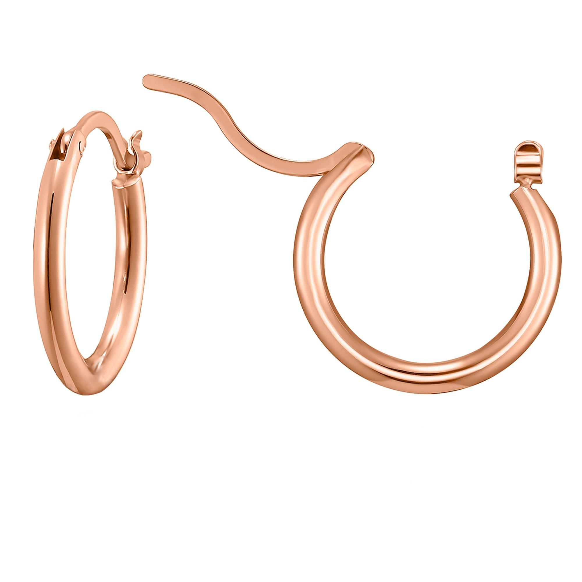 Image of Creole Rose Goldfarben 20mm Damen Goldrosa 25mm