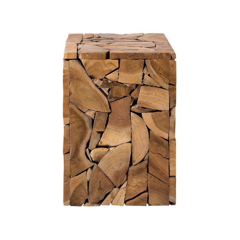 Beliani Table d'appoint en Teck Boho NELSON  