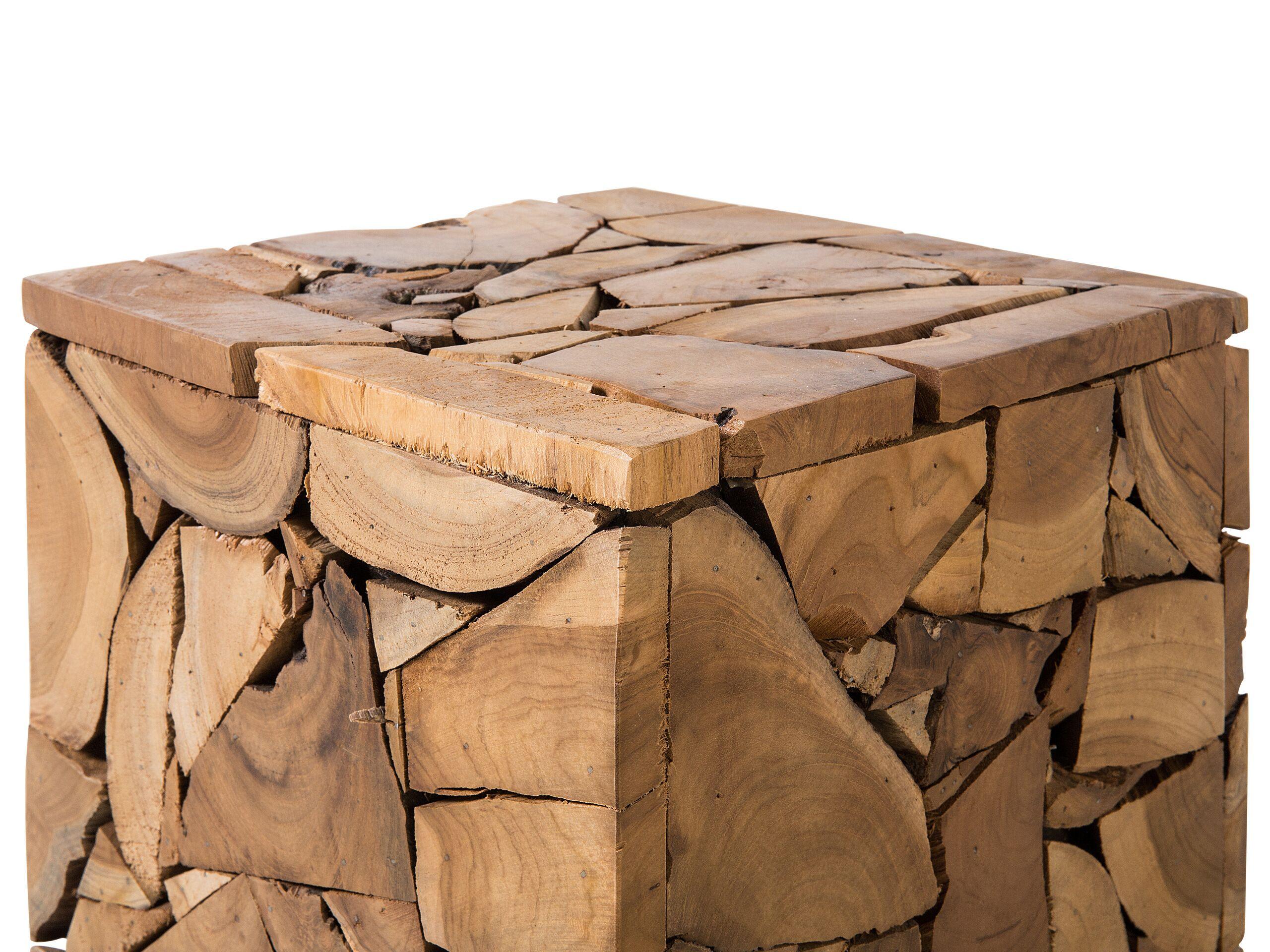 Beliani Tavolino en Legno di teak Boho NELSON  