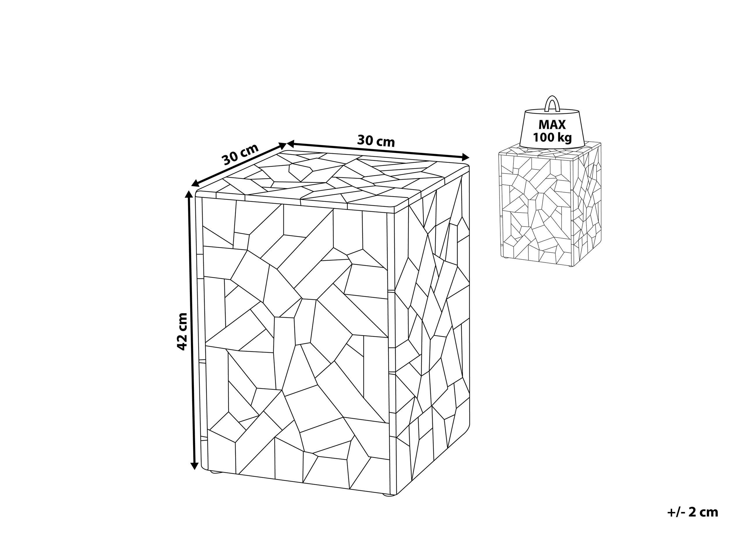 Beliani Tavolino en Legno di teak Boho NELSON  