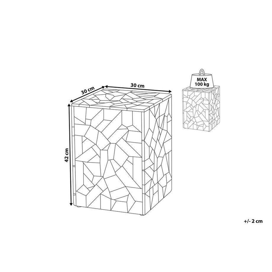 Beliani Table d'appoint en Teck Boho NELSON  