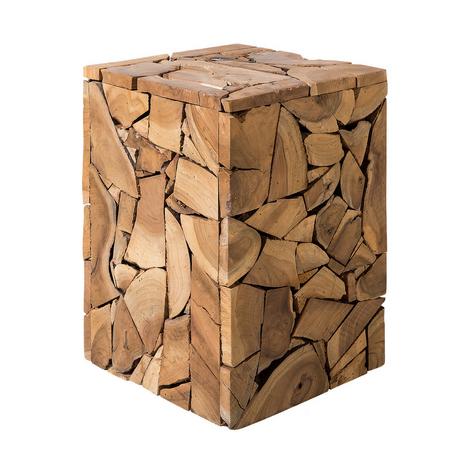 Beliani Tavolino en Legno di teak Boho NELSON  