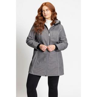 Ulla Popken  Veste softshell, réfléchissant, col montant, fermeture éclair à double sens 