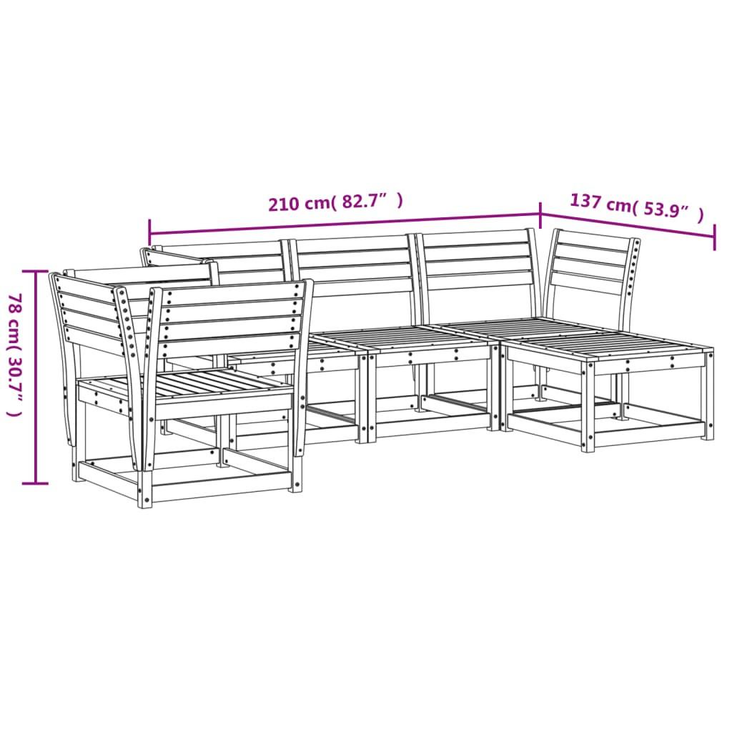 VidaXL set salotto da giardino Legno di douglas  