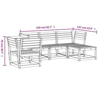 VidaXL set salotto da giardino Legno di douglas  