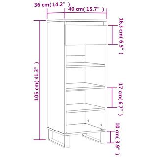 VidaXL Schuhregal holzwerkstoff  