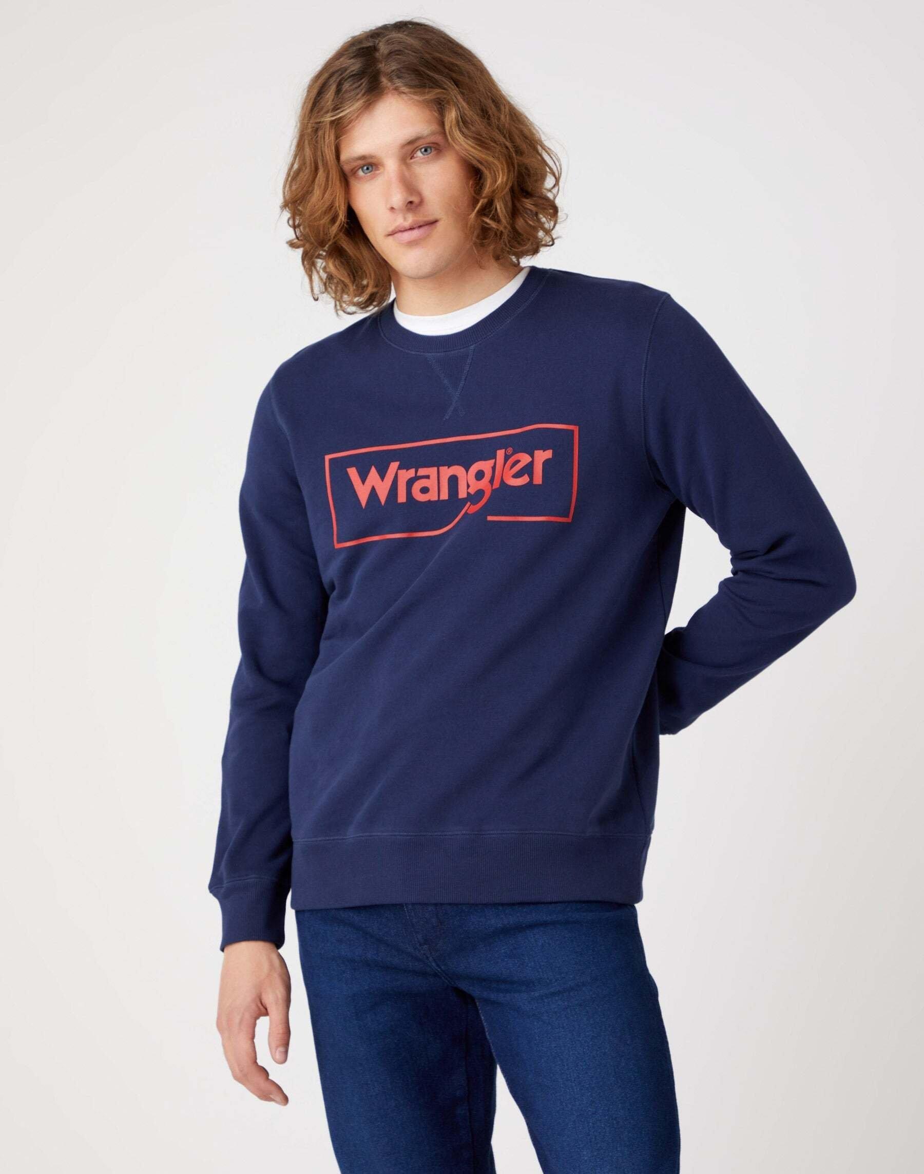 Image of Sweatshirt Frame Logo Crew Herren Marine XL
