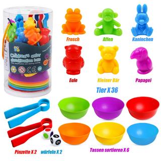 Activity-board  Jouets Tasses à trier et pinces assorties pour enfants 