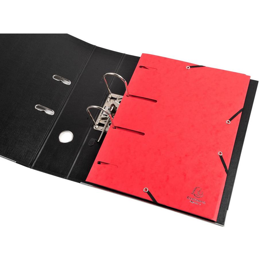 Exacompta Cartella forata 3 lembi con elastici cartoncino lustré 375g/mq Punchy - A4 - x 25  