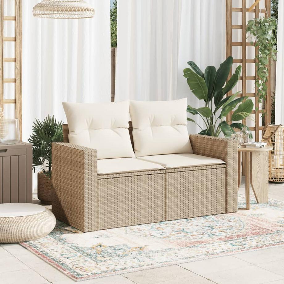 VidaXL Canapé de jardin rotin synthétique  
