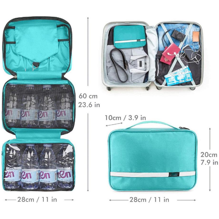 Only-bags.store Trousse de Toilette à Suspendre avec Crochet Rotatif à 360°  