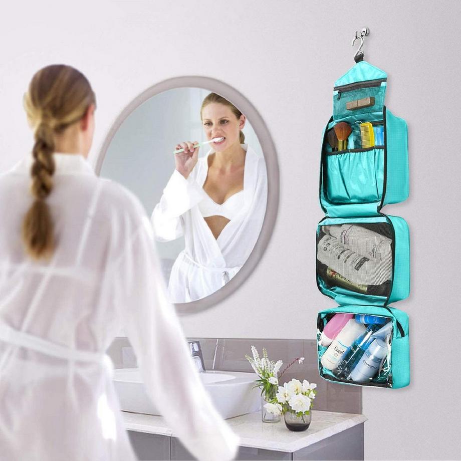 Only-bags.store Trousse de Toilette à Suspendre avec Crochet Rotatif à 360°  