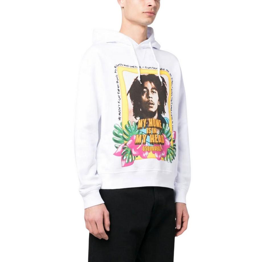 DSQUARED2 Sweat à capuche imprimé Bob Marley  