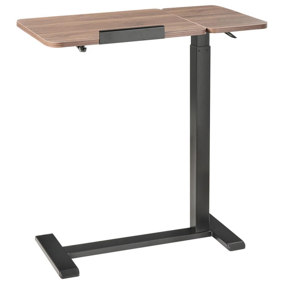 Beliani Bureau réglable manuellement en hauteur pour ordinateur portable en Panneau de particules de bois  SCHOLA  