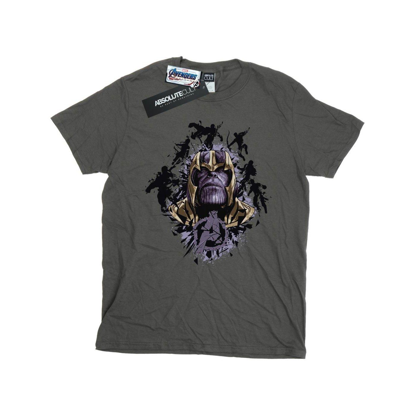 Image of Avengers Endgame Warlord Thanos Tshirt Unisex Charcoal Black 116