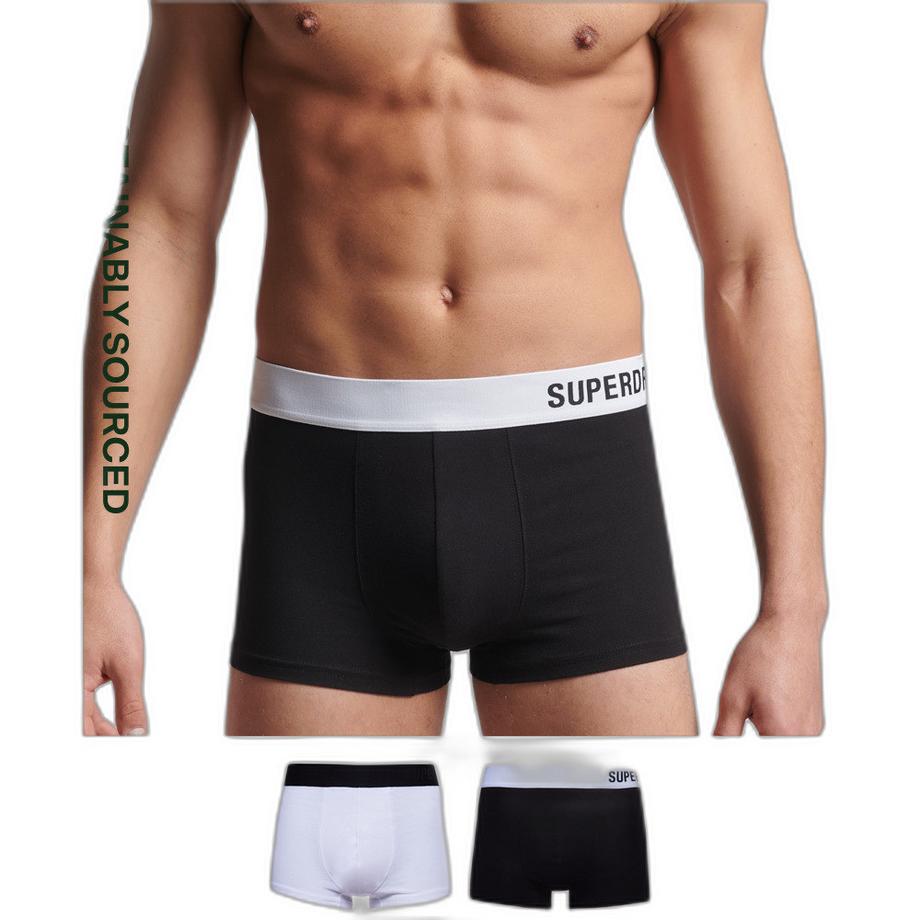 Superdry Bio-Baumwolle Offset Boxershorts 2er-Pack  