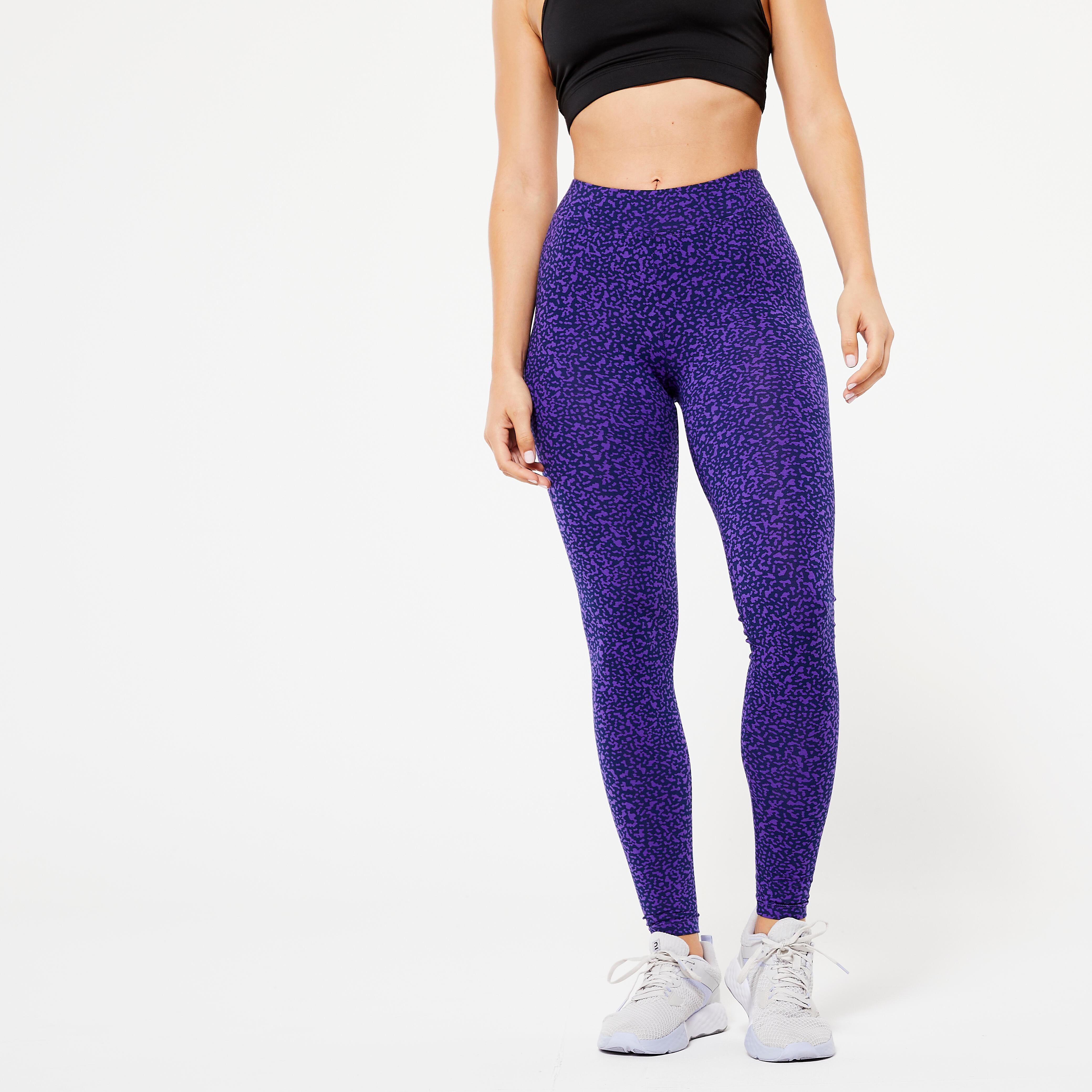 Image of Leggings - 500 Unisex Violett Bedruckt XL