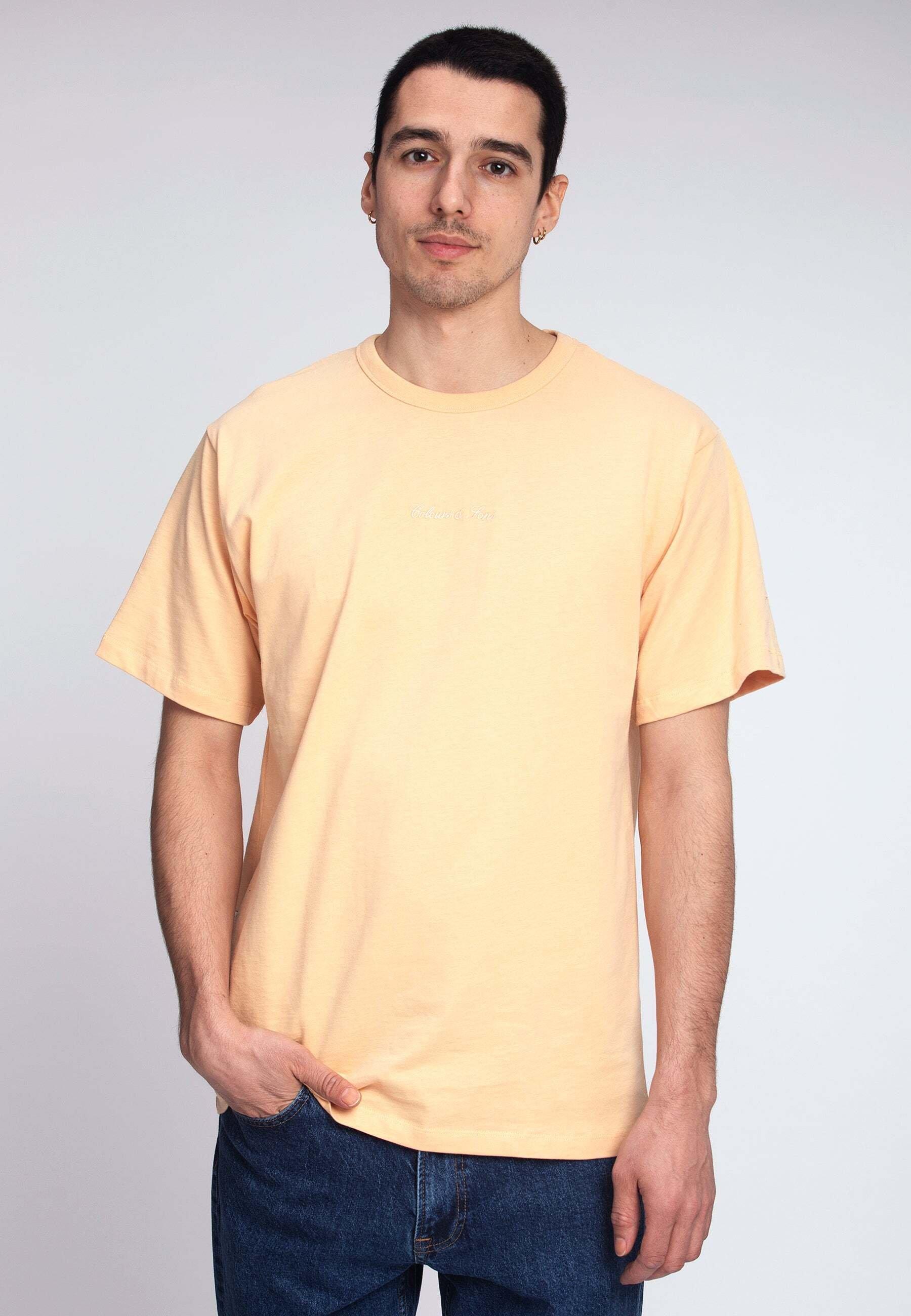 Image of T-shirts T-shirt Basic Embroidery Herren Orange XL