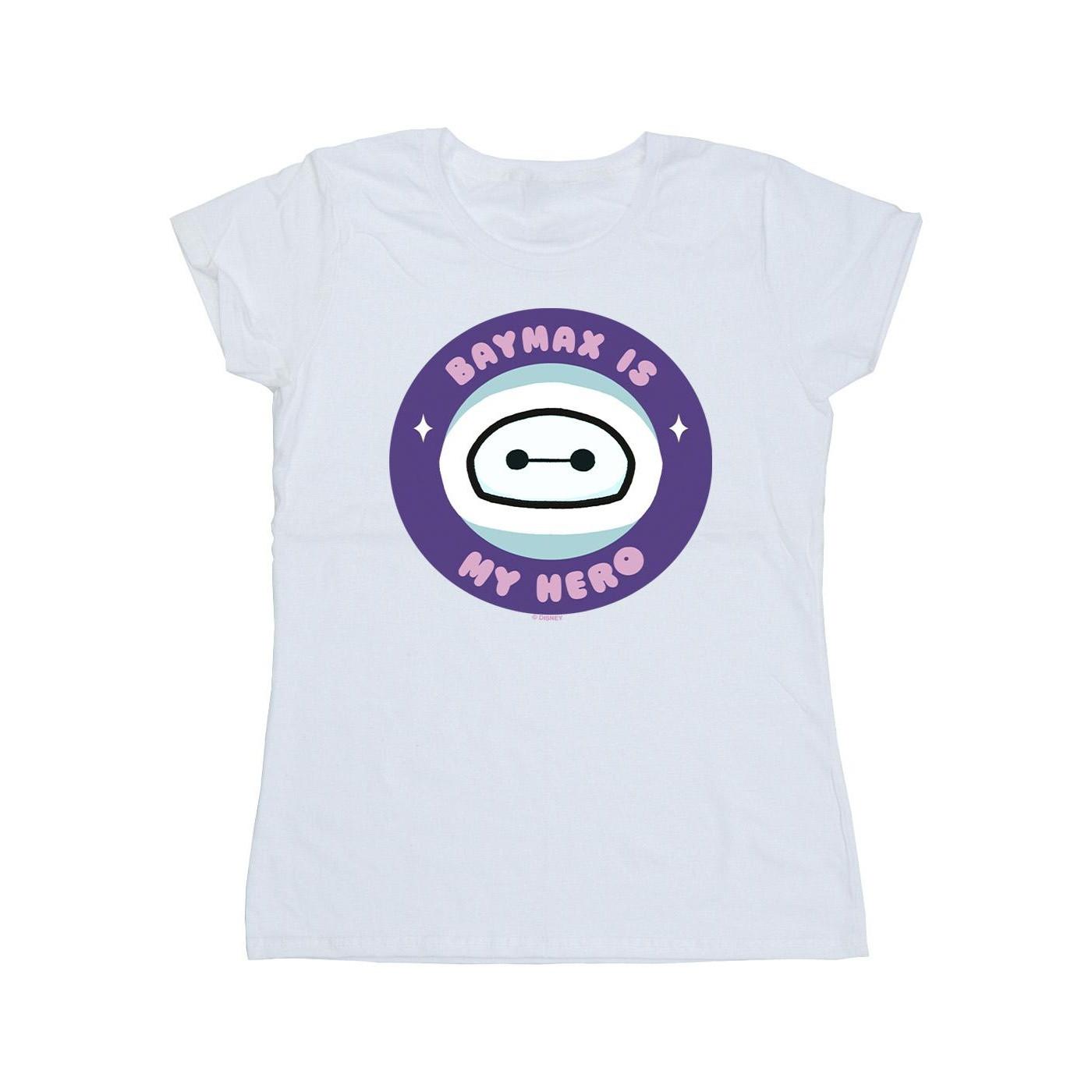 Image of Big Hero 6 Baymax My Hero Pocket Tshirt Damen Weiss L