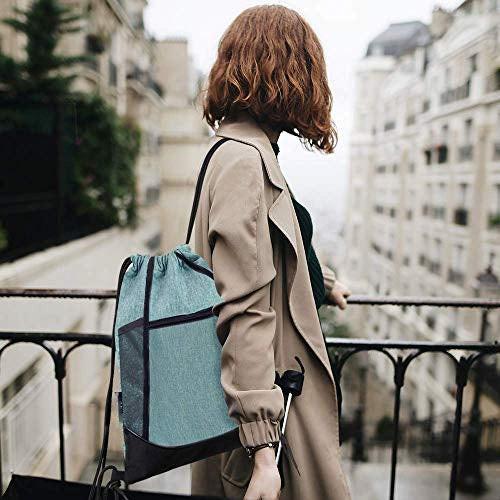 Only-bags.store Sac de sport étanche à cordon avec poches intérieures et extérieures  