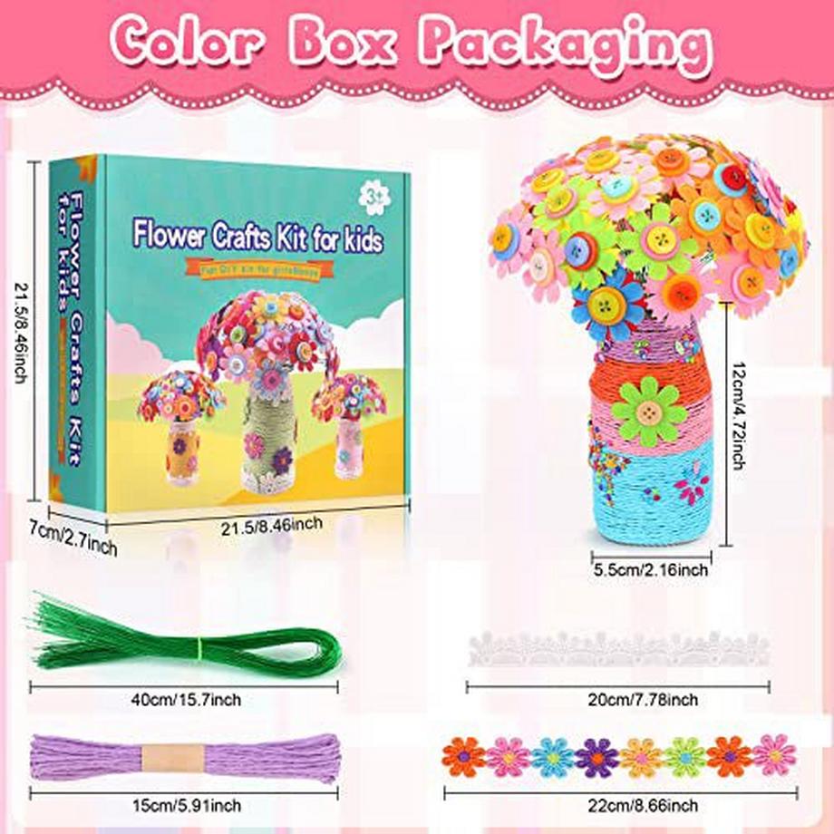 Activity-board  Blumen Bastelset für Kinder, lustiges Bastelset 