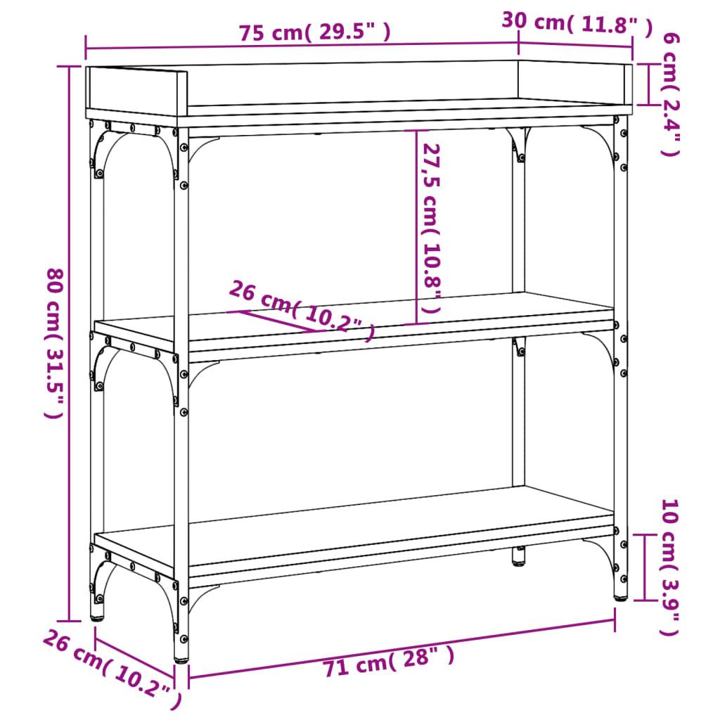 VidaXL Table console bois d'ingénierie  