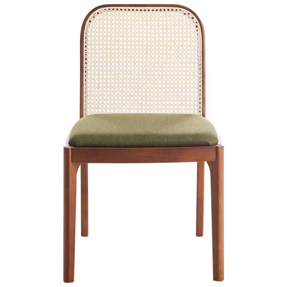 Beliani Lot de 2 chaises de salle à manger en Tissu Boho EDINA  