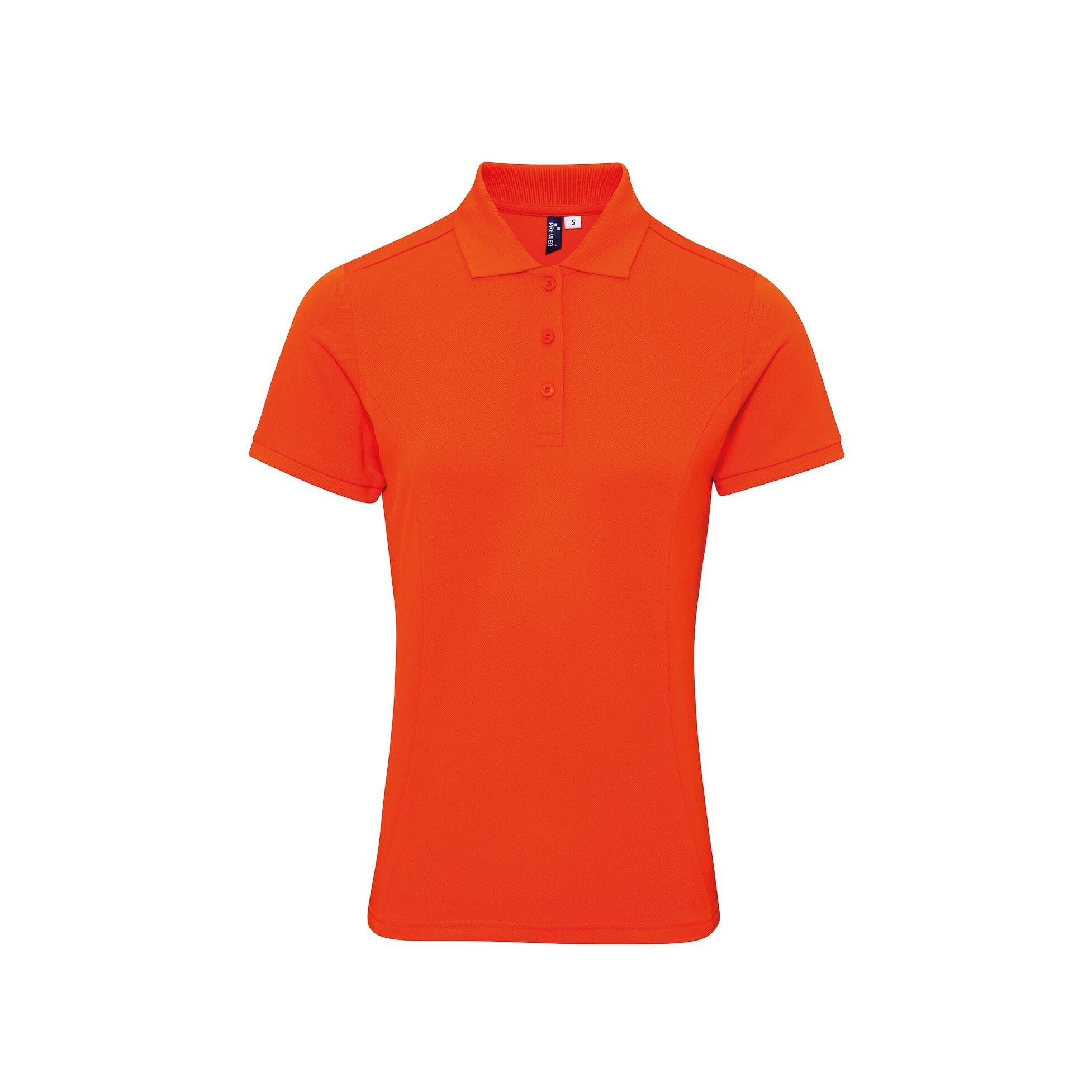 Image of Poloshirt Coolchecker Mit Coolplus Damen Orange L